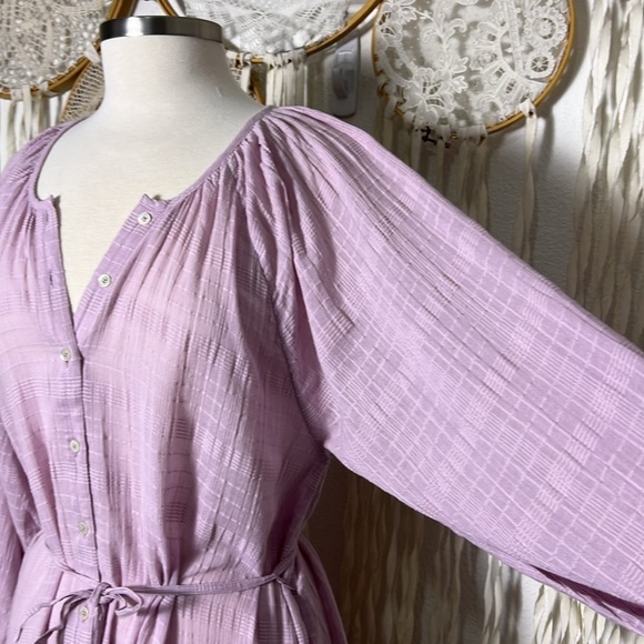 L*Space NWT Lilac Napali Button Down Maxi Dress Oversized Size Small - Picture 4 of 16